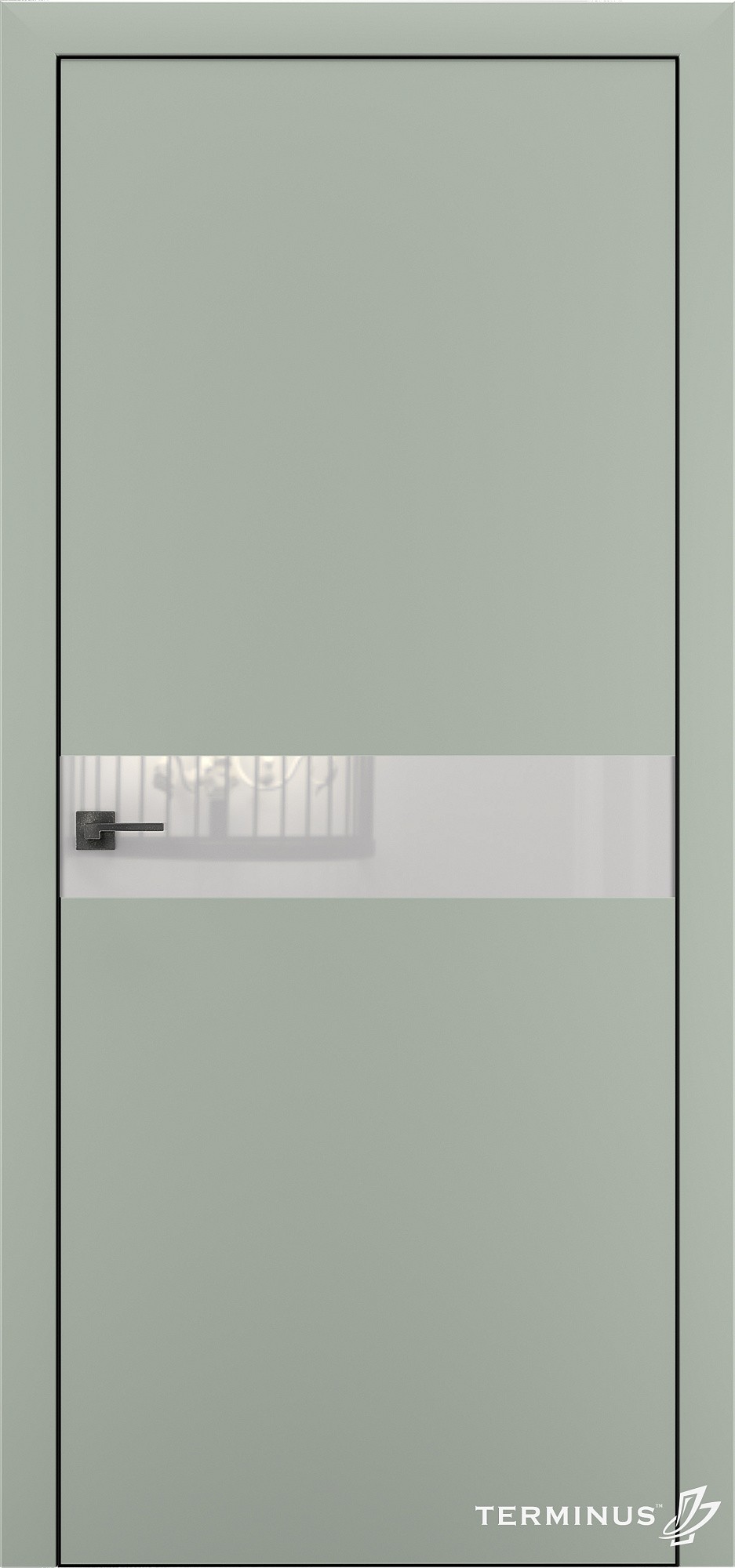 Двери модель 806 Оливин (зеркало серебро)