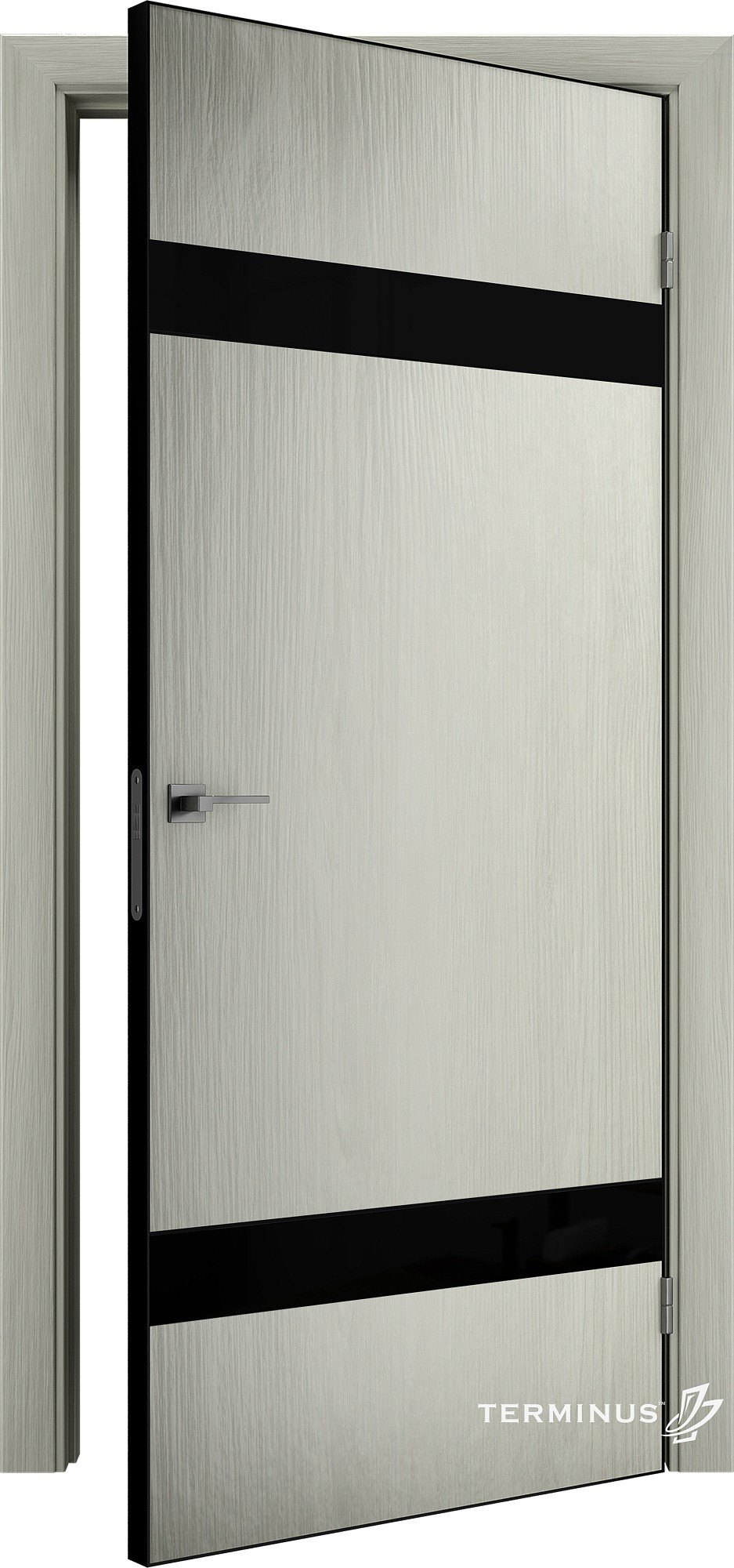 Двері модель 810 Аляска (планілак чорний) №1