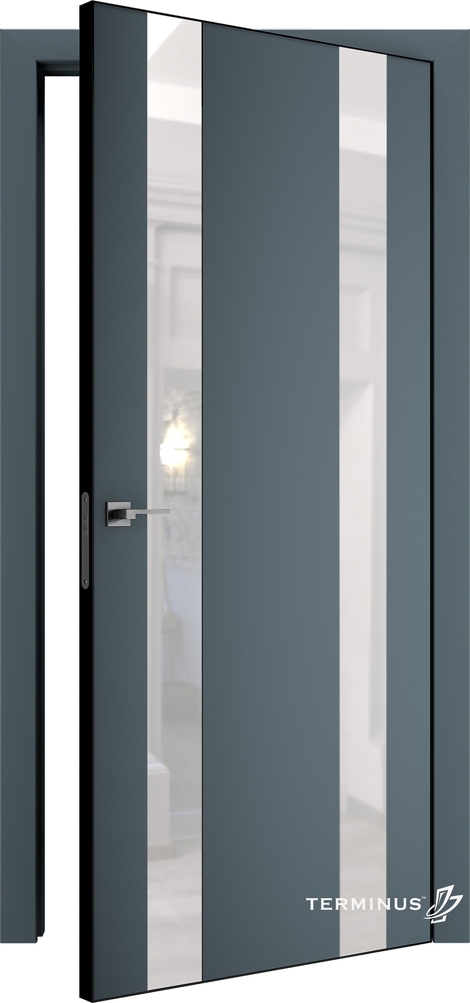 Двері модель 811 Малахіт (планілак білий) №1