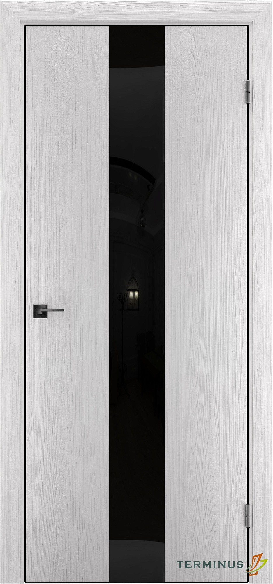 Двері модель 804 Артика (дзеркало чорне)